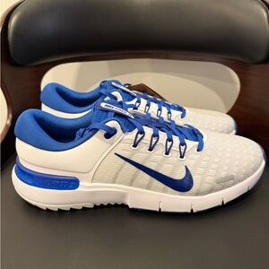 Nike White and Blue Athletic Shoes